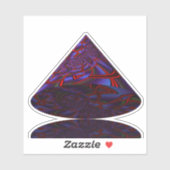 Geometrisches Kon Aufkleber (Blatt)