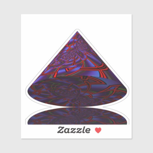 Geometrisches Kon Aufkleber (Blatt)