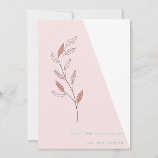 Geometrisches Korallen - neuer bemerkenswerter epi Einladung (Rückseite)