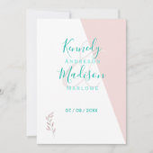 Geometrisches Korallenbemerkungsbudget Einladung (Vorderseite)