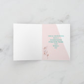 Geometrisches Korallenbemerkungsbudget Einladung (Innenseite)