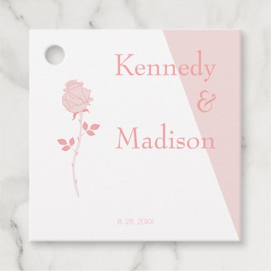 Geometrisches Korallenbemerkungsbudget Geschenkanhänger (Vorderseite)