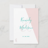 Geometrisches Korallenbemerkungsbudget RSVP Karte (Rückseite)