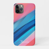 Geometrisches Korallenblau Case-Mate iPhone Hülle (Rückseite)