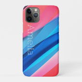 Geometrisches Korallenblau Case-Mate iPhone Hülle (Rückseite)