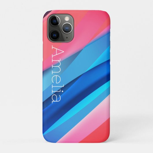 Geometrisches Korallenblau Case-Mate iPhone Hülle (Rückseite)