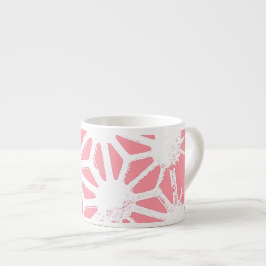 Geometrisches Korallenmuster Espressotasse (Vorderseite Rechts)