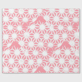Geometrisches Korallenmuster Geschenkpapier (Flach)