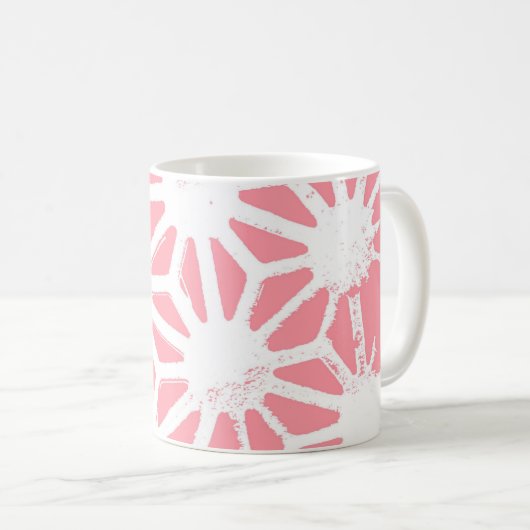 Geometrisches Korallenmuster Kaffeetasse (VorderseiteRechts)