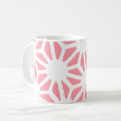 Geometrisches Korallenmuster Kaffeetasse (Vorderseite Links)