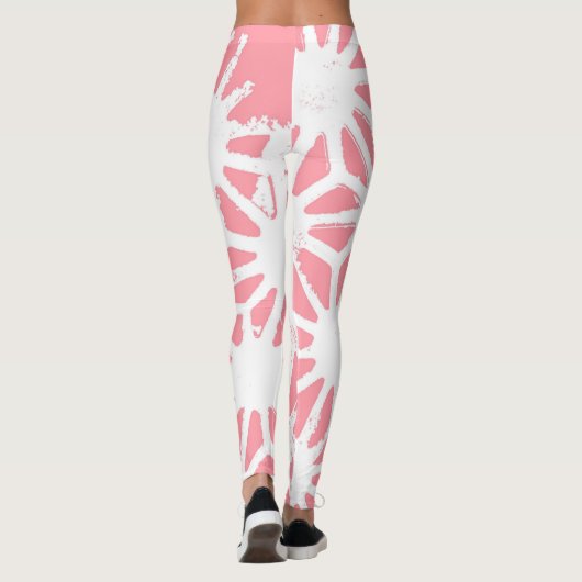 Geometrisches Korallenmuster Leggings (Rückseite)