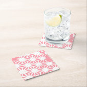 Geometrisches Korallenmuster Rechteckiger Pappuntersetzer (Vor Ort)