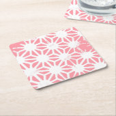 Geometrisches Korallenmuster Rechteckiger Pappuntersetzer (angewinkelt)