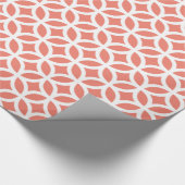Geometrisches korallenrotes Packpapier (Ecke)