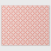 Geometrisches korallenrotes Packpapier (Flach)
