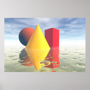 Geometrisches Körperplakat Poster