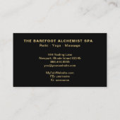 *~* geometrisches kosmisches Boho Goldheilige Visitenkarte (Rückseite)