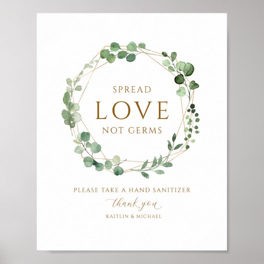 Geometrisches Kraut Covid19 Sanitizer-Sanitizing-Z Poster (Vorne)