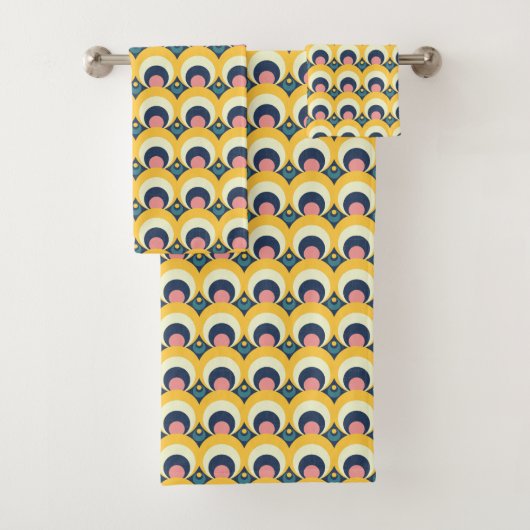 Geometrisches Kreis-Muster Badhandtuch Set (Insitu)