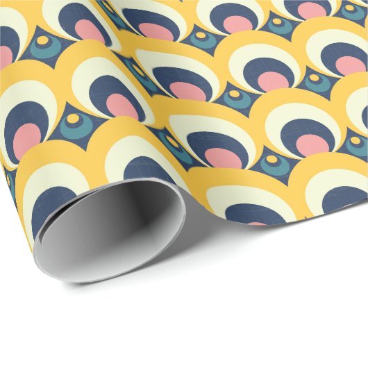 Geometrisches Kreis-Muster Geschenkpapier (Rolleneckpunkt)