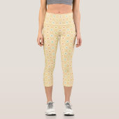 Geometrisches Kreismuster der Retro-Geometrie Capri Leggings (Vorderseite)