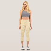 Geometrisches Kreismuster der Retro-Geometrie Capri Leggings (Vorderseite)