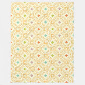 Geometrisches Kreismuster der Retro-Geometrie Fleecedecke (Vorderseite)