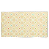 Geometrisches Kreismuster der Retro-Geometrie Kissenbezug (Vorderseite-Links)