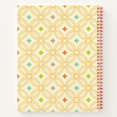 Geometrisches Kreismuster der Retro-Geometrie Notizblock (Rückseite)