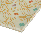 Geometrisches Kreismuster der Retro-Geometrie Schneidebrett (Ecke)