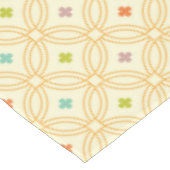 Geometrisches Kreismuster der Retro-Geometrie Tischdecke (Schrägansicht)