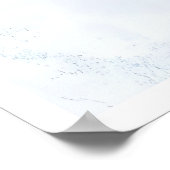 Geometrisches Kreisposter Blau Beige Überlappend Poster (Ecke)