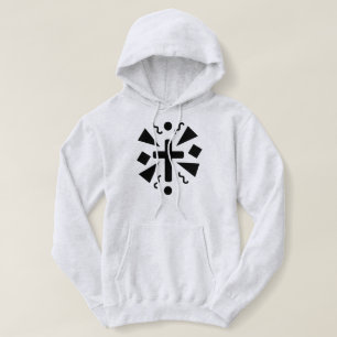Geometrisches Kreuz Konfetti Glaube Hoodie