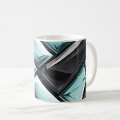 Geometrisches Kristalldesign Kaffeetasse (VorderseiteRechts)