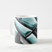 Geometrisches Kristalldesign Kaffeetasse (Vorderseite Links)