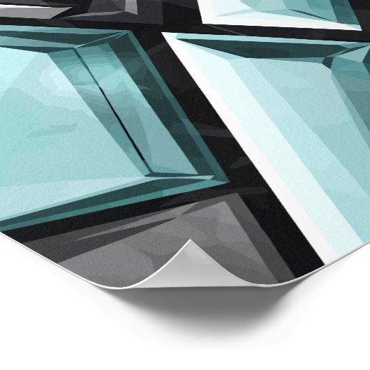 Geometrisches Kristalldesign Poster (Ecke)