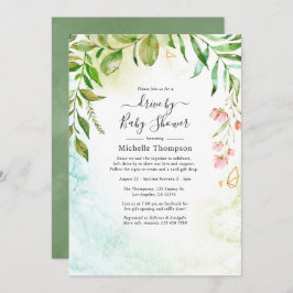 Geometrisches Kristallgrün mit Dusche Einladung