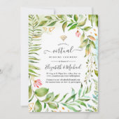 Geometrisches Kristallgrün Online Virtual Wedding Einladung (Vorderseite)