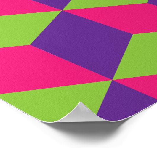 Geometrisches Kubikmuster Poster (Ecke)