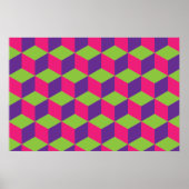 Geometrisches Kubikmuster Poster (Vorne)