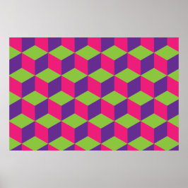 Geometrisches Kubikmuster Poster