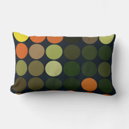 Geometrisches Kunst-Gelb, Orange, grüne Kreise Lendenkissen