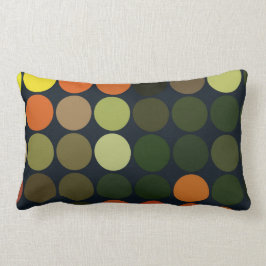 Geometrisches Kunst-Gelb, Orange, grüne Kreise Lendenkissen