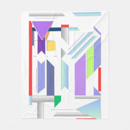 Geometrisches Kunstdruckvlies Fleecedecke