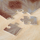 Geometrisches Kunstmaroonmuster Puzzle (Seite)