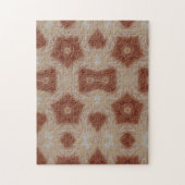 Geometrisches Kunstmaroonmuster Puzzle (Vertikal)