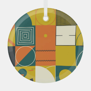 Geometrisches Kunstwerk: einfaches Formen-Design. Ornament Aus Glas