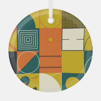 Geometrisches Kunstwerk: einfaches Formen-Design. Ornament Aus Glas