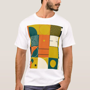 Geometrisches Kunstwerk: einfaches Formen-Design. T-Shirt