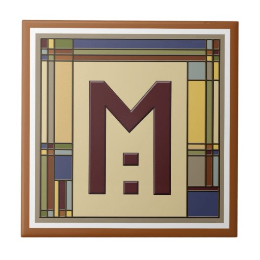 Geometrisches Kunstwerk Fliese (Vorderseite)